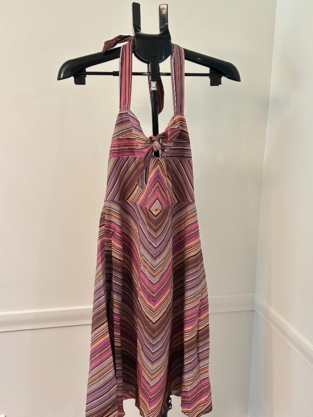 Trina Turk Purple & Pink Multicolor Halter Dress Size 8